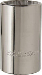 Proto - 1/2" Drive, Deep Hand Socket - 12 Points, 3-1/4" OAL, Alloy Steel, Chrome Finish - Eagle Tool & Supply