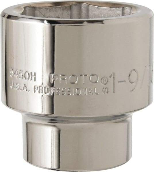 Proto - 1-9/16", 1/2" Drive, Standard Hand Socket - 6 Points, 2-1/4" OAL, Alloy Steel, Chrome Finish - Eagle Tool & Supply