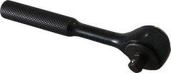 Proto - 1/4" Drive Round Head Standard Ratchet - Black Oxide Finish, 4-1/2" OAL, 72 Gear Teeth, Standard Head - Eagle Tool & Supply