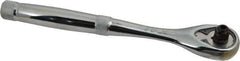 Proto - 3/8" Drive Pear Head Aerospace Ratchet - Chrome Finish, 8-1/2" OAL, 45 Gear Teeth, Standard Head - Eagle Tool & Supply