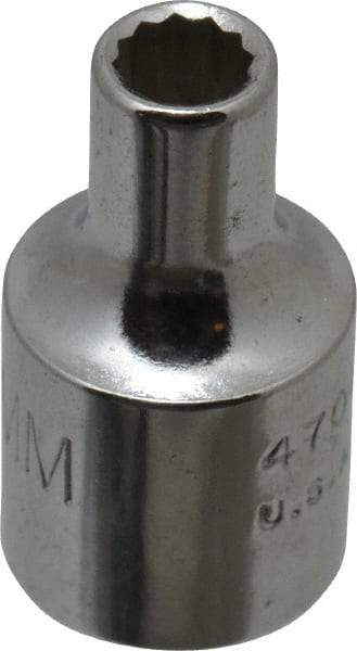 Proto - 1/4" Drive, Standard Hand Socket - 12 Points, 7/8" OAL, Alloy Steel, Chrome Finish - Eagle Tool & Supply