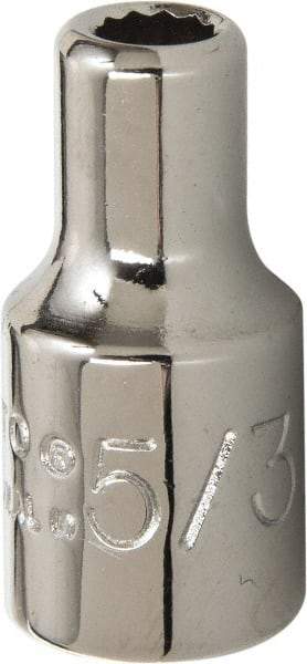 Proto - 5/32", 1/4" Drive, Standard Hand Socket - 12 Points, 7/8" OAL, Alloy Steel, Chrome Finish - Eagle Tool & Supply