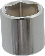 Proto - 1/4" Drive, Standard Hand Socket - 6 Points, 7/8" OAL, Alloy Steel, Chrome Finish - Eagle Tool & Supply