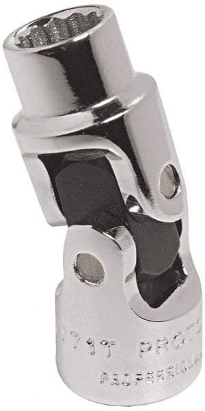 Proto - 9/16", 1/4" Drive, Standard Hand Socket - 12 Points, 1-31/64" OAL, Alloy Steel, Chrome Finish - Eagle Tool & Supply