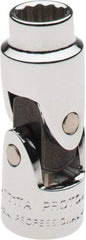 Proto - 1/4", 1/4" Drive, Standard Hand Socket - 12 Points, 1-25/64" OAL, Alloy Steel, Chrome Finish - Eagle Tool & Supply