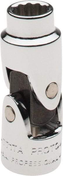 Proto - 1/4", 1/4" Drive, Standard Hand Socket - 12 Points, 1-25/64" OAL, Alloy Steel, Chrome Finish - Eagle Tool & Supply