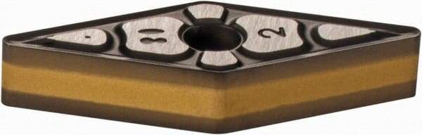 Iscar - VNMG332 TF Grade IC8150 Carbide Turning Insert - TiCN/Al2O3/TiN Finish, 35° Diamond, 3/8" Inscr Circle, 3/16" Thick, 1/32" Corner Radius - Eagle Tool & Supply