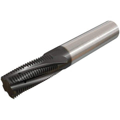 Iscar - M10x1.50 ISO, 0.3071" Cutting Diam, 3 Flute, Solid Carbide Helical Flute Thread Mill - Internal Thread, 17mm LOC, 64mm OAL, 8mm Shank Diam - Eagle Tool & Supply