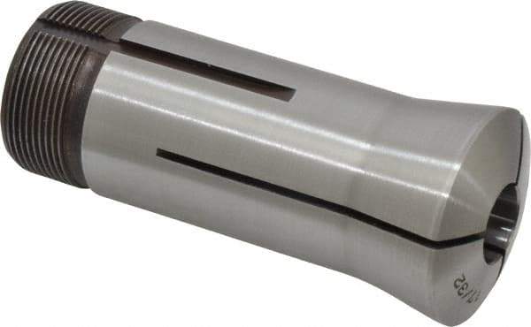 Lyndex - 17/32 Inch 5C Round Collet - 3.27 Inch Overall Length, 1.041-24 Internal Thread Size, Steel, 0.0011 Inch TIR - Exact Industrial Supply