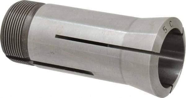 Lyndex - 1-5/64 Inch 5C Round Collet - 3.27 Inch Overall Length, 1.041-24 Internal Thread Size, Steel, 0.0011 Inch TIR - Exact Industrial Supply