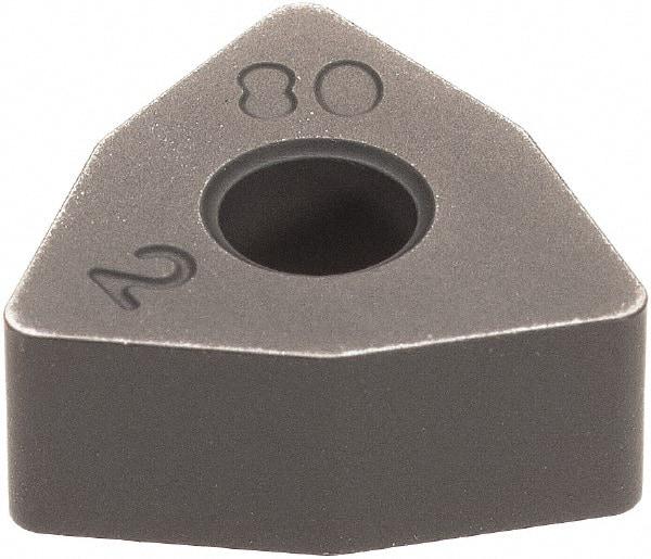 Iscar - WNMA332 Grade IC428 Carbide Turning Insert - TiC/Al2O3 Finish, 80° Trigon, 3/8" Inscr Circle, 3/16" Thick, 1/32" Corner Radius - Eagle Tool & Supply