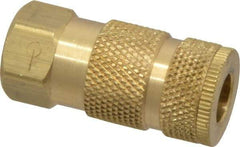 Coilhose Pneumatics - 3/8 Female NPT ARO Pneumatic Hose Coupler - Brass, 1/4" Body Diam - Eagle Tool & Supply