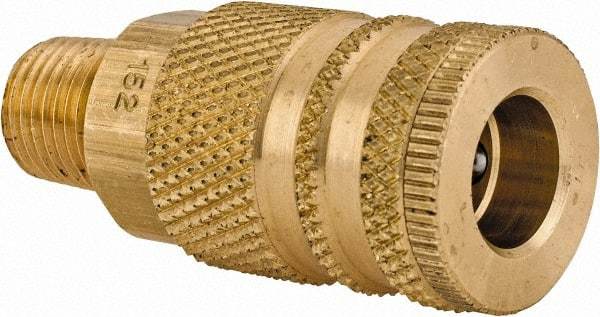 Coilhose Pneumatics - 1/4 Male NPT Industrial Pneumatic Hose Coupler - Brass, 1/4" Body Diam - Eagle Tool & Supply