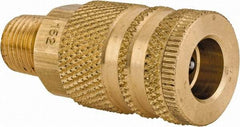 Coilhose Pneumatics - 1/4 Male NPT Industrial Pneumatic Hose Coupler - Brass, 1/4" Body Diam - Eagle Tool & Supply