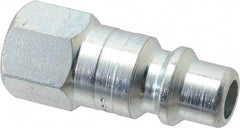 Coilhose Pneumatics - 1/4 Female NPT Industrial Pneumatic Hose Connector - Plated Steel, 3/8" Body Diam - Eagle Tool & Supply