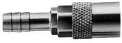 Coilhose Pneumatics - Hose Barb Moldflow Pneumatic Hose Straight Coupler (Valved) - Brass Nickel Plated, 1/4" Body Diam, 5/16" Hose ID - Eagle Tool & Supply