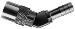 Coilhose Pneumatics - Hose Barb Non-Valved Moldflow Pneumatic Hose 45° Non-Valved Coupler - Brass, 1/4" Body Diam, 3/8" Hose ID - Eagle Tool & Supply