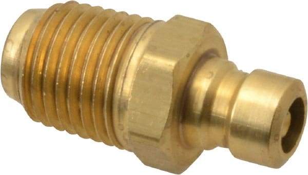 Coilhose Pneumatics - 1/4-18" NPT, 1/4" Body Diam, Coolant & Fluid Line Male Connectors - Brass - Eagle Tool & Supply