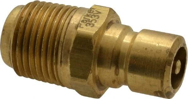 Coilhose Pneumatics - 3/8-18" NPT, 3/8" Body Diam, Coolant & Fluid Line Male Connectors - Brass - Eagle Tool & Supply