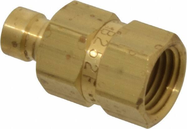 Coilhose Pneumatics - 1/4-18" NPT, 1/4" Body Diam, Coolant & Fluid Line Female Connectors - Brass - Eagle Tool & Supply