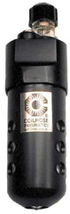 Coilhose Pneumatics - 3/8 NPT Port, 250 Max psi, Compact Lubricator - Metal Bowl, Cast Aluminum Body, 23 CFM, 250°F Max, 2" Wide x 6-1/2" High - Eagle Tool & Supply