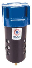 Coilhose Pneumatics - 3/8" Port Coalescing Filter - Polycarbonate Bowl, 0.3 Micron Rating, 7-1/2" High - Eagle Tool & Supply