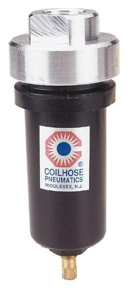 Coilhose Pneumatics - Filter Mechanical Drain with Poly Bowl & Plastic Guard - 5-3/4" High x 2-1/8" Wide, For Use with Compressor Tanks, Filters, Drop Legs, Coolers & Dryers - Eagle Tool & Supply
