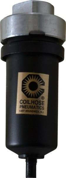 Coilhose Pneumatics - Filter Mechanical Drain with Metal Bowl - 5-3/4" High x 2-1/8" Wide, For Use with Compressor Tanks, Filters, Drop Legs, Coolers & Dryers - Eagle Tool & Supply