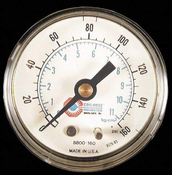Coilhose Pneumatics - FRL Heavy-Duty Pressure Gage - Use with F/R/L - Eagle Tool & Supply