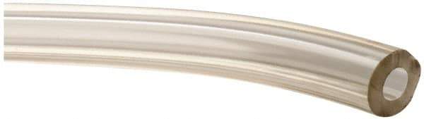 Made in USA - 1/8" ID x 1/4" OD, 1/16" Wall Thickness, Cut to Length (100' Standard Length) PVC Tube - Clear, 68 Max psi, 68 Shore A Hardness - Eagle Tool & Supply