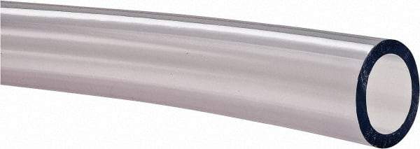 Made in USA - 3/4" ID x 1" OD, 1/8" Wall Thickness, Cut to Length (100' Standard Length) PVC Tube - Clear, 35 Max psi, 68 Shore A Hardness - Eagle Tool & Supply