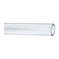 Made in USA - 1" ID x 1-3/8" OD, 3/16" Wall Thickness, Cut to Length (50' Standard Length) PVC Tube - Clear, 45 Max psi, 68 Shore A Hardness - Eagle Tool & Supply