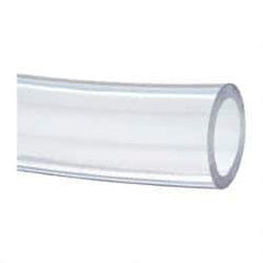 Made in USA - 1-1/4" ID x 1-3/4" OD, 1/4" Wall Thickness, Cut to Length (50' Standard Length) PVC Tube - Clear, 45 Max psi, 68 Shore A Hardness - Eagle Tool & Supply