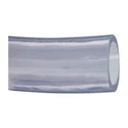 Made in USA - 2" ID x 2-1/2" OD, 1/4" Wall Thickness, Cut to Length (50' Standard Length) PVC Tube - Clear, 35 Max psi, 68 Shore A Hardness - Eagle Tool & Supply