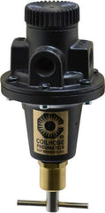 Coilhose Pneumatics - 1/4 NPT Port, 40 CFM, Cast Aluminum Tamper Proof Heavy-Duty T-Handle Regulator - 0 to 125 psi Range, 250 Max psi Supply Pressure, 1/4" Gauge Port Thread, 3" Wide x 5-1/2" High - Eagle Tool & Supply