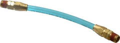Coilhose Pneumatics - 1/4" ID 1/2' Long Lead-In Whip Hose - MNPT Swivel x MNPT Swivel Ends, 140 Working psi, -20 to 165°F, 1/4" Fitting, - Eagle Tool & Supply