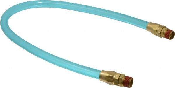 Coilhose Pneumatics - 3/8" ID 2' Long Lead-In Whip Hose - MNPT Swivel x MNPT Swivel Ends, 140 Working psi, -20 to 165°F, 3/8" Fitting, - Eagle Tool & Supply