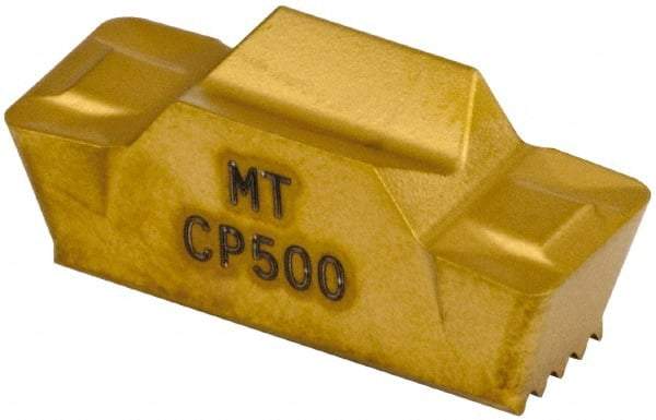 Seco - LCMF, 0.236" Cutting Width, MT, CP500 Grade, Double End Multi-Directional Turning Insert - TiAlN, TiN Coated - Eagle Tool & Supply