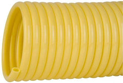 Coilhose Pneumatics - 3/8" ID, 100' Long, Yellow Nylon Coiled & Self Storing Hose - 165 Max psi, No Fittings - Eagle Tool & Supply