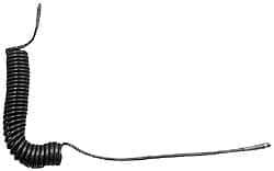 Coilhose Pneumatics - 3/8" ID, 3/8 Thread, 15' Long, Dark Blue Polyurethane Coiled & Self Storing Hose - 115 Max psi, Male Swivel x Male Swivel with Strain Relief - Eagle Tool & Supply