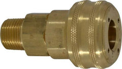 Coilhose Pneumatics - 3/8 Male NPT Industrial Pneumatic Hose Coupler - Brass, 3/8" Body Diam - Eagle Tool & Supply
