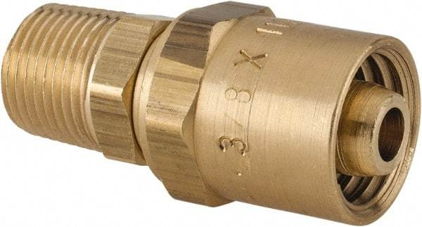 Dixon Valve & Coupling - 3/8 NPTF, Reusable Hose Male Fitting - 3/8" Hose ID x 11/16" Hose OD - Eagle Tool & Supply