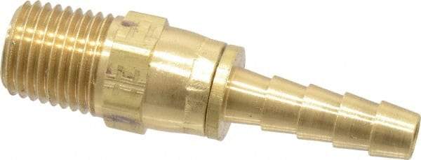 Dixon Valve & Coupling - 1/4 NPTF Thread Hose Barb x Male Swivel NPT Connector - 1/4" ID Hose, Brass - Eagle Tool & Supply