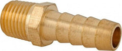 Cerro - 1/4 NPT Thread Hose Barb x Male NPT Connector - 3/8" ID Hose, Brass - Eagle Tool & Supply