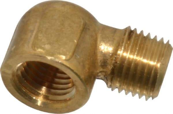 Cerro - 1/4 Male Thread x 1/4 Female Thread, Brass Industrial Pipe 90° Street Elbow - MNPTF x FNPTF, 1,200 psi - Eagle Tool & Supply