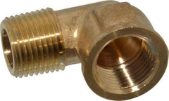 Cerro - 3/8 Male Thread x 3/8 Female Thread, Brass Industrial Pipe 90° Street Elbow - MNPTF x FNPTF, 1,200 psi - Eagle Tool & Supply
