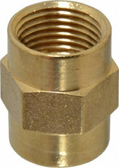 Cerro - 1/2 Female Thread, Brass Industrial Pipe Coupling - FNPTF, 1,200 psi - Eagle Tool & Supply