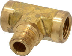 Cerro - 1/8 Male Thread x 1/8 Female Thread, Brass Industrial Pipe Male Branch Tee - MNPTF x FNPTF, 1,200 psi - Eagle Tool & Supply
