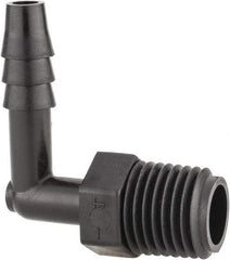 NewAge Industries - 1/4" Barb, 1/4 NPT, Multiple Barbed Tube Elbow - Polyethylene, Male - Eagle Tool & Supply