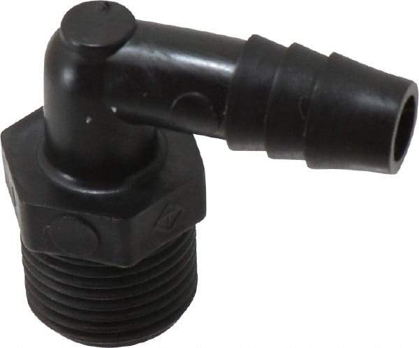 NewAge Industries - 3/8" Barb, 3/8 NPT, Multiple Barbed Tube Elbow - Polyethylene, Male - Eagle Tool & Supply